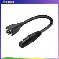 FoZueo XLR 3ขาหญิงเพื่อ RJ45สายพ่วงอะแดปเตอร์ตัวเมีย30ซม. สำหรับเวที