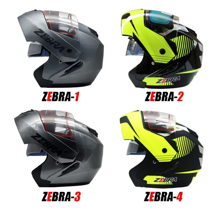 ZEBRA motorcycle open face helmet double visor motors helmets motor