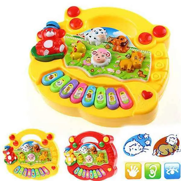 Early Education 1 Year Olds Baby Toy Animal Farm Piano Music Developmental Toys  Baby Musical Instrument for Children & Kids Boys and Girls(Red) | Lazada PH