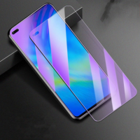 ฟิล์มกระจกถนอมสายตา ป้องกันแสงสีฟ้า เรียวมี เอ็กซ์50 (5จี) 2020 Purple optical glass film, curved edge Prevent blue light For Realme X50 (5G) 2020 (6.57")