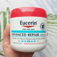 ยูเซอริน ครีม Advanced Repair Cream Fragrance Free 454g (Eucerin®) สูตรเพิ่มความชุ่มชื้นขั้นสูง ปราศจากน้ำหอม