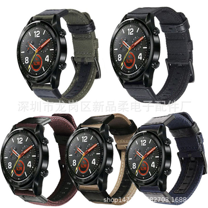 เหมาะสำหรับ-watch-gt2-progt-สายหนังไนล่อนสายหนังหัวเว่ย-20mm-สายนาฬิกา