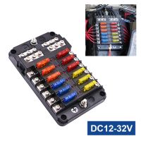 ❆✥☊ 1PC 12 Way Blade Fuse Block Holder Standard Blade Fuse Block with LED Indicator Fuses