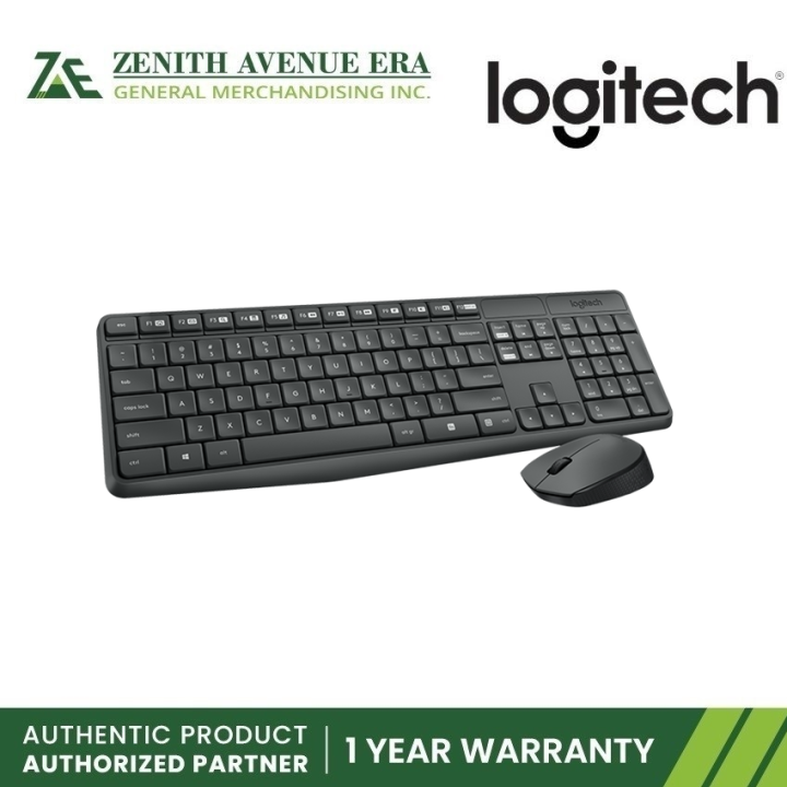 Logitech MK235 Wireless Keyboard and Mouse (Black) - Logitech Keyboard ...