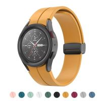 fgjdtrdh Original Silicone Band for Samsung Galaxy Watch5 Pro 45mm strap 5 4 44mm 40mm accessories Magnetic Buckle correa Watch 4 strap