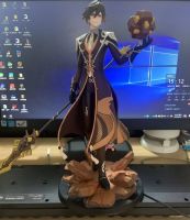 Genshin Impact Clock จาก Rock, Rock, God, Rock, King, Emperor, Standing Posture,Animation,Hand-Made Ornaments Model Around The Game