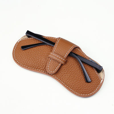 Sun Glasses Pouch Simple Eyewear Case Bag Leather Glasses