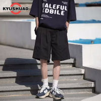 KYUSHUAD กางเกงคาร์โก้ชายห้าส่วนเทรนด์สีทึบฤดูใบไม้ผลิและฤดูใบไม้ร่วงกางเกงลำลองใหม่ทรงหลวมแบรนด์แฟชั่นยอดนิยม