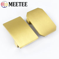 Meetee 3540mm Pure Solid ss Belt Buckles Metal Clip Buckle Head for Men Jean Accessories DIY Leather Craft Fit 38-39mm Belts