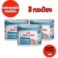 Royal canin STARTER Mother &amp; Babydog – Ultra soft mousse 195g อาหารแม่สุนัข และลูกสุนัข ชนิดเปียก แบบเนื้อมูส  195กรัม 3 กระป๋อง