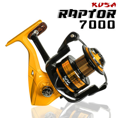 อุปกรณ์ตกปลา KUSA รอก - รุ่น RAPTOR (YELLOW) รอกตกปลา รอกสปินนิ่ง Spinning