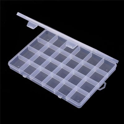【YF】 Caixa De Armazenamento Jóias Plástico Compartimento Recipiente Ajustável para Contas e Brinco Retangular Grades