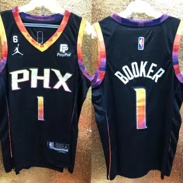 Phoenix Suns Devin Booker #1 PHX WHITE Size L NBA Swingman Jersey