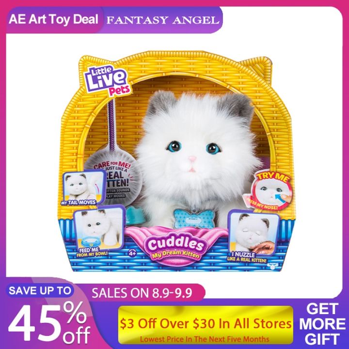 Little Live Pets Cuddles My Dream Kitten Toy For Girls Three Cats Toys ...