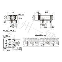 New Product PJ-604A 102.7.11 6.35Mm Stereo 7-Pin Headphones Jack Microphone Stereo Amplifier Connector