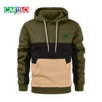 ฤดูใบไม้ร่วงและฤดูหนาวขนแกะผู้ชาย Hoodie Striped Slim Hooded Sweatshirt เสื้อแจ็คเก็ตผู้ชายผู้ชายกีฬาลำลองทุกวัน Wear