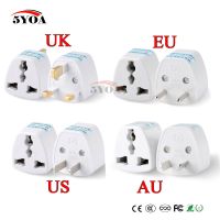 【hot】 1PC US AU To Plug Europe Wall Charger Outlet Converter 2 Round Socket Pin