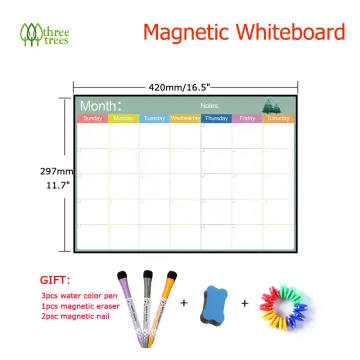 Fridge Magnet Sticker Calendar Weekly Planner Magnetic Dry