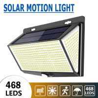 468 LED Solar Light Motion Sensor Wall Mounted Home Street Lamp Outdoor Waterproof Home Garden Street Security Lights