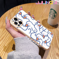 Jjlingji เคสสำหรับ OPPO Find X3ค้นหา X3 Pro เคสการ์ตูนน่ารักลายหงส์ขาวสวยดีไซน์ใหม่ด้านข้างเคสซิลิโคนกันกระแทกกล้องฝาปิดเลนส์เต็มรูปแบบเคสป้องกันกล่องกันกระแทก Softcase