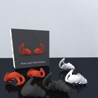 1Pair 2/3 Layer Soft Silicone Ear Plugs Sound Insulation Ear Protection Earplugs Travel Anti-Noise Sleeping Ear Plugs