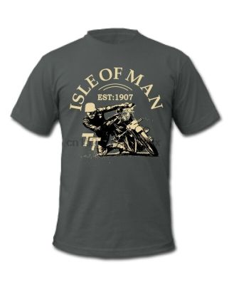 Isle Of Man Tt Races Est1907 Road Race Biker T-Shirt Mens Fashion 2019 Casual Slim Fit Clothes Sports T Shirts 【Size S-4XL-5XL-6XL】