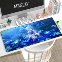 MRGLZY XXL Genshin ผลกระทบ Ganyu Mouse Pad เครื่องเกมคอนโซลอะนิเมะสาวเซ็กซี่แผ่นตารางขนาดใหญ่เกมคอมพิวเตอร์อุปกรณ์ต่อพ่วงแผ่นรองเมาส์