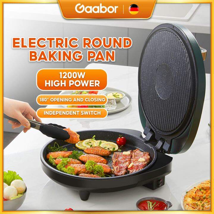 Gaabor Electric Baking Pan Round Nonstick 1200w High Power Suspended
