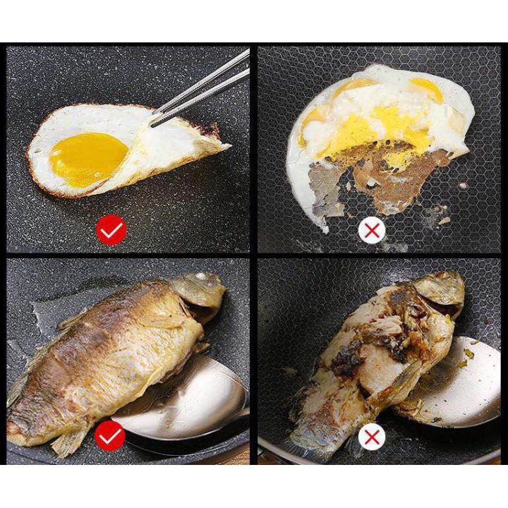 กระทะเคลือบหินอ่อน-ทรงลึก-32-ซม-พร้อมตะหลิวไม้และฝากระทะ-ใช้ได้กับเตาแก๊สธรรมดา-กระทะ-ฝากระทะ-ตะหลิว-พร้อมส่ง