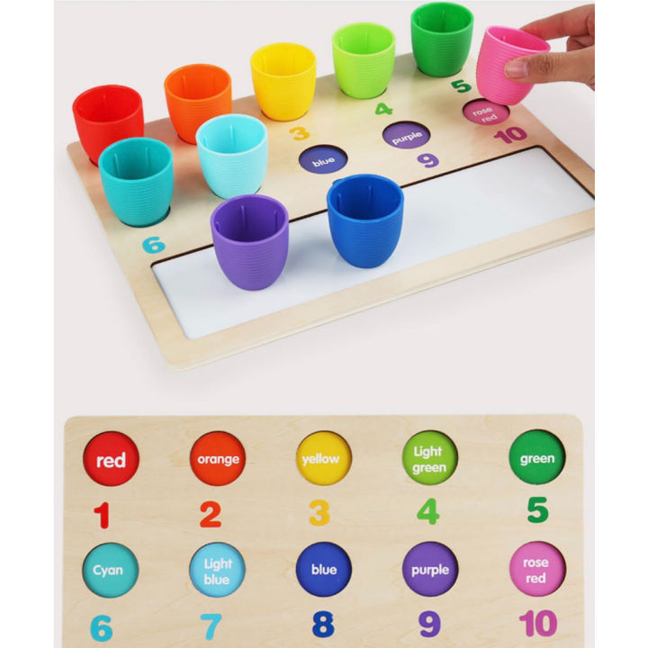 เกมกระดานนับเลข-แยกสี-นับเลขแท่งไม้-ฝึกบวก-ลบ-เลข