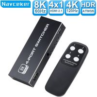 2022 Switcher HDMI 2.1-Compatible 4K 120Hz 4 In 1 Out 2 In 1 Out 8K 60Hz Switch Splitter Adapter IR Remote For PS5 PS4 Projector