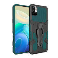 เคส Redmi Note 6 Case กรณีผู้ถือเข็มขัดคลิปป้องกันทหารเกรดกันกระแทกแข็งเสริมฝาครอบด้านหลัง