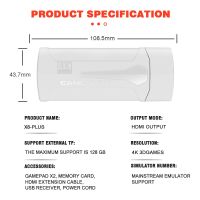 M8เครื่องเล่นวิดีโอเกมขนาดใหญ่พิเศษ2.4กรัม Joypad สำหรับจอสัมผัสอุปกรณ์ควบคุมสัญญาณไวร์เลสคู่4K เกม20000 64GB เกมย้อนยุคเด็กของขวัญคริสต์มาส