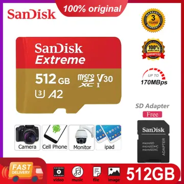 256GB Micro SDXC Extreme Sandisk Memory Card (SDSQXAV-256G-GN6MN)