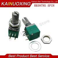 10pcs RV097NS B5K B10K B20K B50K B100K B500K 5PIN single linked potentiometer with a switch audio sealing potentiometer WATTY Electronics