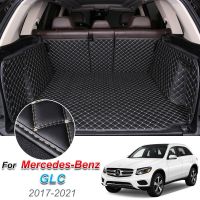 พื้นท้ายรถหนังซับในพรมปูพื้นช่องเก็บสัมภาระ Alas Bagasi Mobil สำหรับ Mercedes-รถ Benz รุ่น GLC 2017-2021