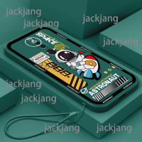 เคส OPPO F11 PRO เคสโทรศัพท์ Planet นักบินอวกาศขอบตรงซิลิโคน TPU เคสโทรศัพท์ส่งสายคล้องสีเดียวกัน