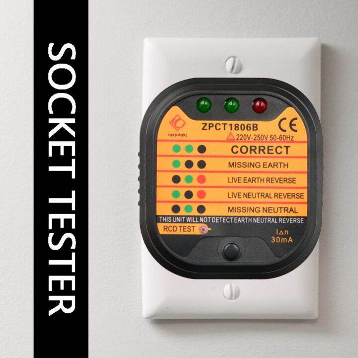 MICANGP 30mA Professional Outlet Checker EU Plug Polarity Phase Check Leakage Ground Zero Line