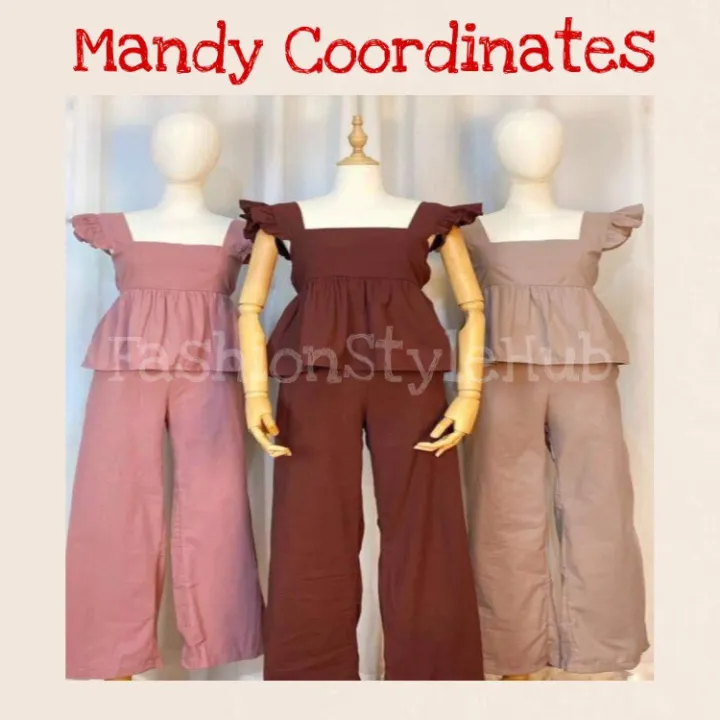 Trendy Mandy Coordinates Set | Top and Pants Set | Lazada PH