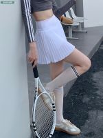 Women Girl White Quick Dry Cheer Team Dancing Sport Badminton Golf Tennis Skort Pleated Skirt