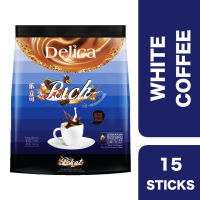 Delica White Coffee Rich 15 Sticks ++ เดลิก้า ไวท์ คอฟฟี่ รุ่นริช 15 ซอง