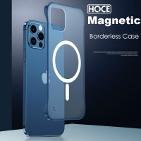 เคสแม่เหล็ก HOCE Magsafe บางเฉียบไร้กรอบสำหรับ iPhone 14 13 12 11 Pro Max 14Plus 12 Mini X XR XS MAX เคสแบบเนื้อด้านนิ่มพร้อมสายคล้อง