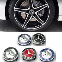 4ชิ้นล้อรถสัญลักษณ์ Hub Center Caps Laurel พวงหรีด75มม.สำหรับ Benz Class A B C G E CLK CLA CL CLS ML GL GLC W202 W203 W204 W211 E350 C250รถ Hub Center อุปกรณ์เสริม