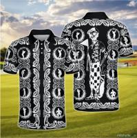 Skull Men Golf Silhouette AOP Premium Polo Shirt For Men Full Size xS-6XL