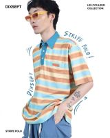 [ DIXSEPT ] Stripe Polo - เสื้อโปโลลายทาง ติดโลโก้ยาง