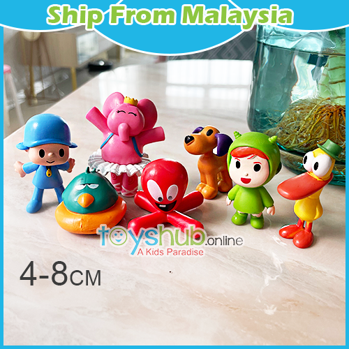 Boneca dos desenhos animados Pocoyo Zinkia Doll Pvc Action Figures Kids Toy  Birthday Gift 7pcs/set A L