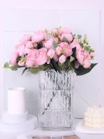 【DT】 hot  9 Head Persian Rose Put Bunch Silk Fake Flower Wedding Wedding Home Decoration Simulation Flower 1PCS/2PCS