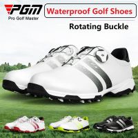 PGM Men’s Waterproof Golf Shoes Anti-slip Male Golf Sneakers Rotating Buckle Trainers Outdoor Casual Training Footwear for Men