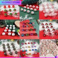 KLOMKZ 24/32/40/100pcs 16มม. ลูกปัดไม้ลูกปัด ไม้สำหรับไม้ การทำเครื่องประดับ ลูกปัดกั้นไม้ ที่มีคุณภาพสูง เกล็ดหิมะเกล็ดหิมะ ลูกบอลกลมๆ คริสมาสต์