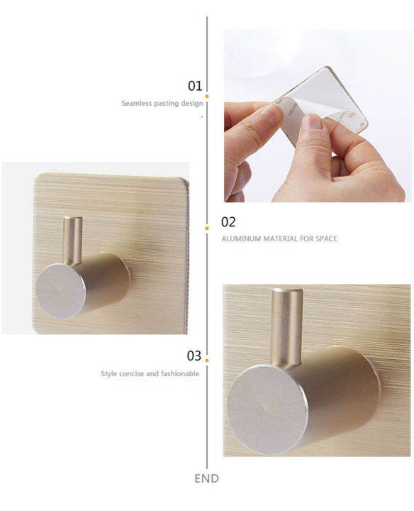 2pcs-punch-free-self-adhesive-wall-coat-rack-towel-hooks-clothes-rack-hanging-hooks-key-holder-rack-bathroom-accessories